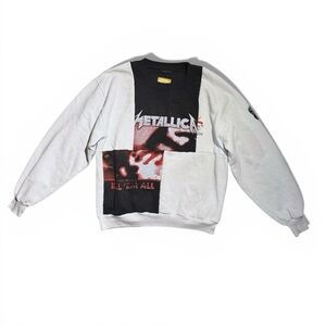 RCNSTRCT Studio Metallica Upcycled Patchwork Crewneck Sweatshirt